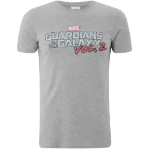 Marvel Mens Guardians of the Galaxy Vol. 2 Logo T-Shirt - Grey - XL