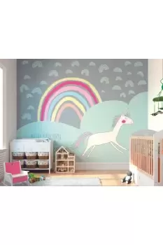 Rainbow Unicorn Wall Mural