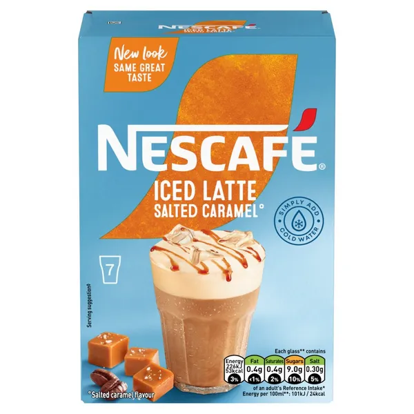 Nescafe Gold Iced Salted Caramel Coffee 7 Sachets