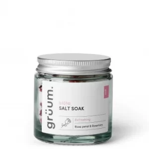 gruum blota Rose Petal and Rosemary Bath Salt Soak 120g