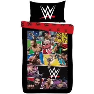 WWE Duvet Cover Set (Double) (Black/Red) - Black/Red