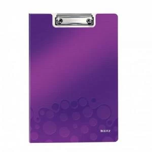 Leitz WOW Clipfolder with Cover A4 - Metallic Purple - Outer carton of