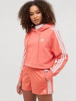 adidas Originals Cropped Hoodie - Red, Size 18, Women