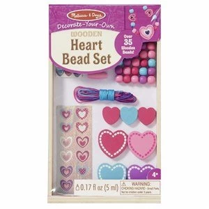 Melissa and Doug Decorate Your Own Wooden Heart Bead Set