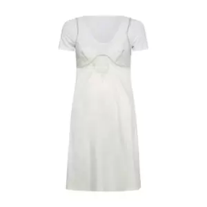 Calvin Klein Satin and Lace Night Dress - White