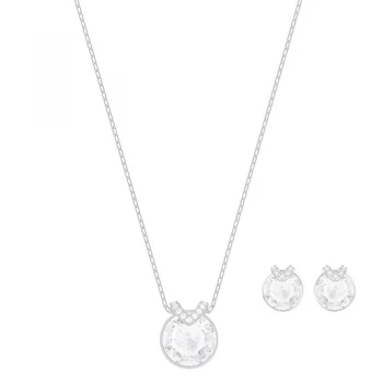 Ladies Swarovski Silver Plated Bella Earring & Necklace Set