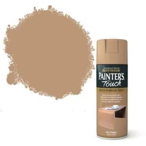 Rust-Oleum Painter's touch Nutmeg Satin Multi-surface Decorative spray Paint 400ml