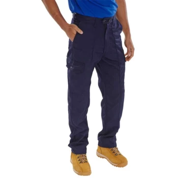 Super Click Drivers Trousers Navy Blue - Size 42S