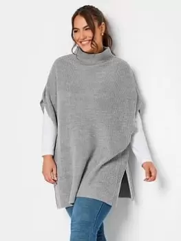 Yours Tabbard Jumper, Grey, Size 34-36, Women