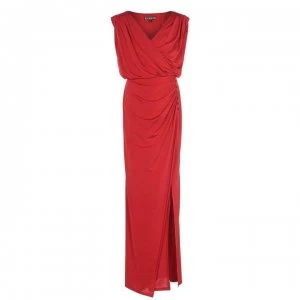 Biba Button Maxi Dress - Coral