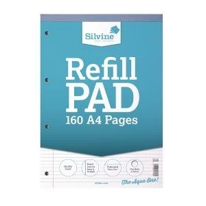 Silvine Narrow Ruled Headbound Refill Pad A4 Pack of 6 A4RPNM