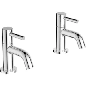 Ideal Standard Ceraline Taps Basin Pillar (2 Pack) in Chrome Brass