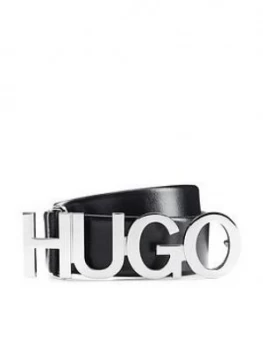 Hugo Boss Zula Logo Leather Belt Black