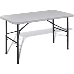 Foldable Garden Table 122cm hdpe White Vidaxl White