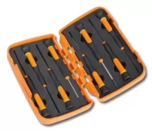 Beta Tools 1257LP/S8 8pc Flat/Slotted Precision/Micro-Screwdriver Set 012570200