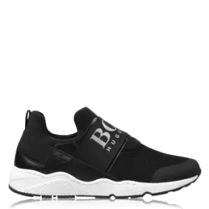 Boss Logo Strap Trainers - Black