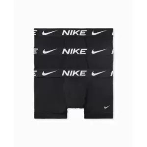 Nike 3 Pack Long Boxers Mens - Black