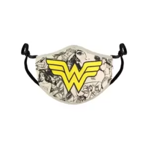 Wonder Woman Face Mask Comic Logo