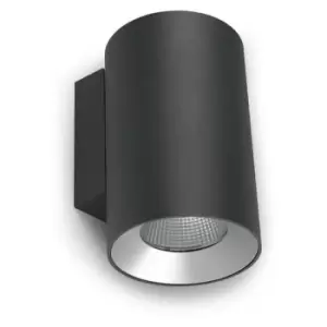 LEDS C4 Cosmos Wall Fixture o131 Double Emission Outdoor LED Up Down Light Medium Urban Grey IP55 IK 4000K