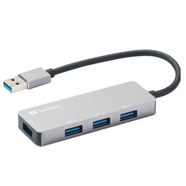 Sandberg Sandberg External 4-Port USB-A Pocket Hub HUB-E4SBUSBA