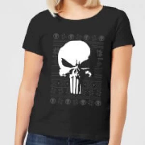 Marvel Punisher Womens Christmas T-Shirt - Black - 3XL - Black