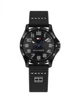 Tommy Hilfiger Black Dial Black Silicone Strap Childrens Watch