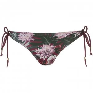 Dorina Dorina El Nido Tie Side Bikini Briefs Womens - DRKREDFLORAL132