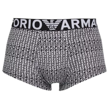 Emporio Armani Knitted Trunks Black/White Size L Men