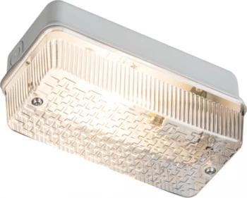 KnightsBridge 100W IP65 BC B22d Aluminium Base Clear Polycarbonate Bulkhead