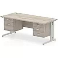 dynamic Ergonomic Desk Impulse MIRDW18FP2FP3GRY Grey Oak 1800 mm x 800 mm x 730 mm