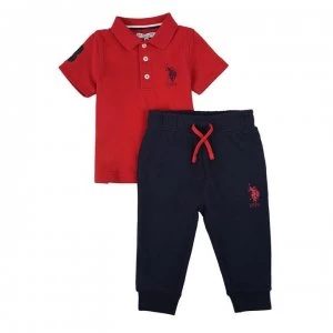 US Polo Assn US Polo Association Polo Jogger Set - Tango Red