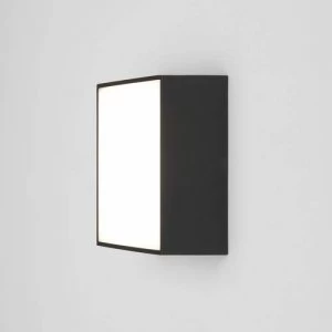 LED 1 Light Outdoor Square Small Flush Light Textured Black IP65