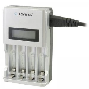 Lloytron Ultrafast Intelligent LCD Home Charger For AA-AAA