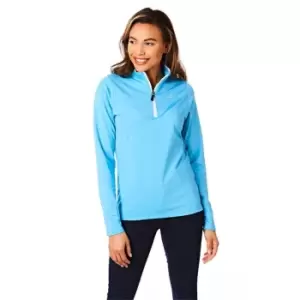 Under Par Quarter Zip Golf Top Ladies - Blue