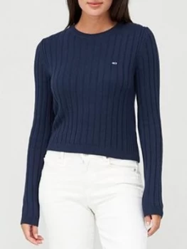 Tommy Jeans Regular Rib Sweater - Navy