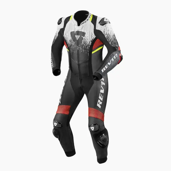 REV'IT! Quantum 2 One Piece Racing Suit White Neon Red Size 50