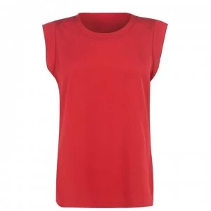 DKNY Flutter Sleeve Shirt - ENGINE RED