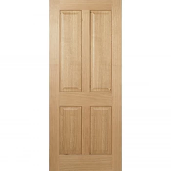 Regency Internal Prefinished Oak 4 Panel Fire Door - 762 x 1981mm