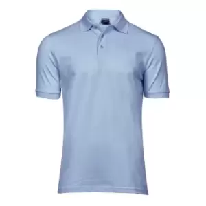 Tee Jays Mens Luxury Stretch Short Sleeve Polo Shirt (3XL) (Light Blue)