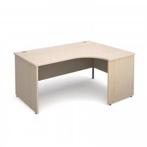 Maestro 25 PL Right Hand Ergonomic Desk 1600mm - Maple Panel Leg desig