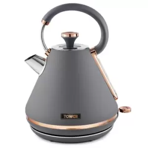 Tower T10044RGG Caveletto 1.7L 3000W Pyramid Kettle - Grey/Rose Gold