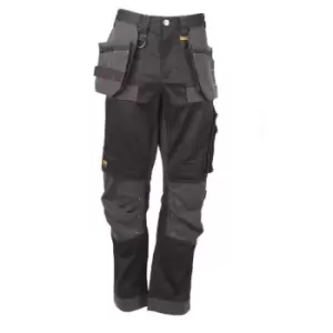 DEWALT Mens Harrison Stretch Multi Pocket Work Trousers (40R) (Black/Grey) - Black/Grey