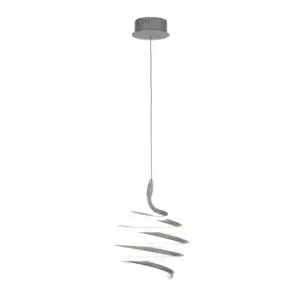 Swirl Integrated LED Grey Ceiling Pendant