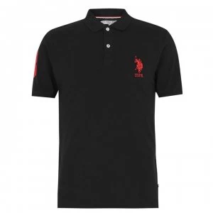 US Polo Assn Logo Polo Shirt - Black