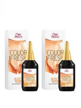 Wella Wella Professionals Color Fresh Semi-Permanent Colour Light Golden Blonde 75ml Duo Pack