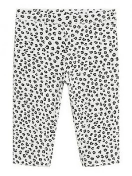 Mango Girls Leopard Print Cycling Shorts - White