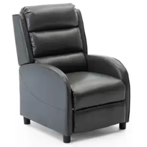 Norton Pushback Recliner Chair - Grey Leather