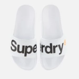 Superdry Mens Classic Pool Slide Sandals - Optic - L