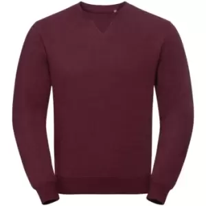 Russell Mens Authentic Melange Sweatshirt (S) (Burgundy Melange)