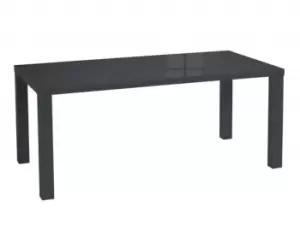 LPD Monroe Puro 120cm Black High Gloss Dining Table Flat Packed